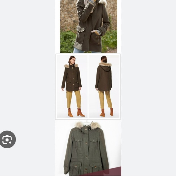 Real Fur Wool Blend 10 Duffle Coat 10 - Picture 3 of 13